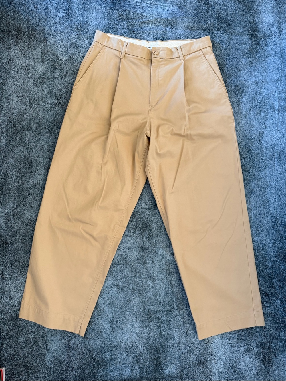 Samsoe Samsoe  Double Pleaded Wide Led Trousers in Beige Size 34